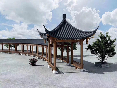 古建長(zhǎng)廊-江西錦觀園林古建工程